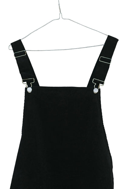 Corduroy Cotton Midi Overall Style Dress