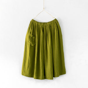 European Linen skirt - Acid Green