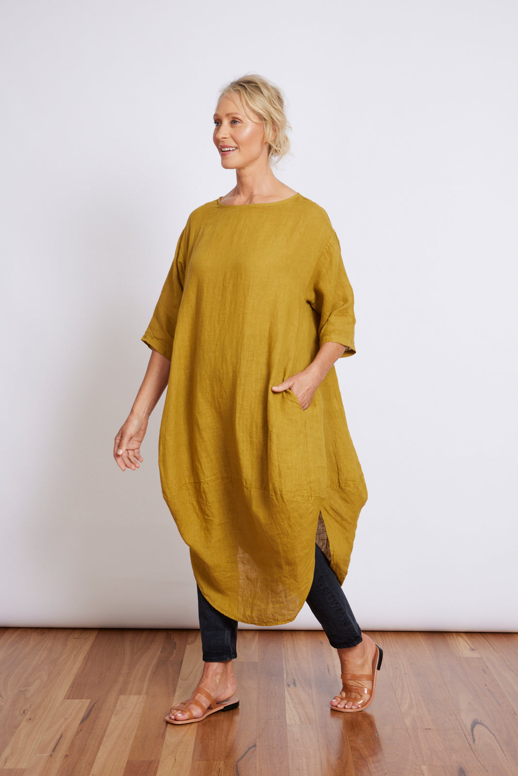 Louloute Linen Smock Dress with Pockets – Montaigne Paris