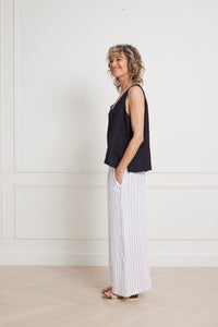 Frederic Striped linen pant