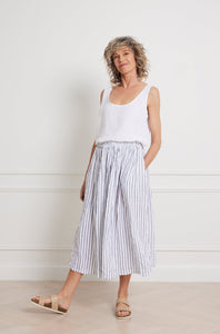 Frederic Côte striped linen skirt