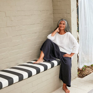 Designed in Australia, made in Italy, these luxuriously comfortable culottes feature an elasticated waist to ensure full movement throughout the day.